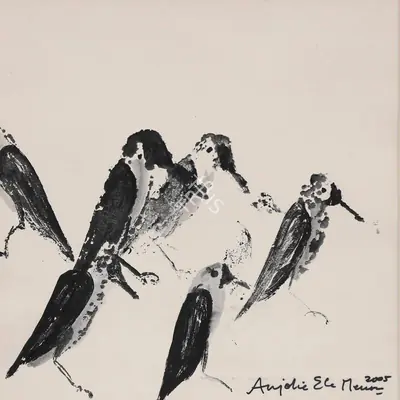Anjolie Ela Menon (Artist), Untitled (Birds), 2005, Painting