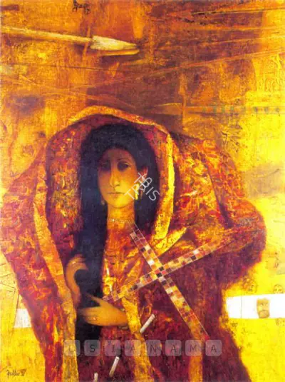 Arup Das (Artist), Draupadi, 1993, Painting