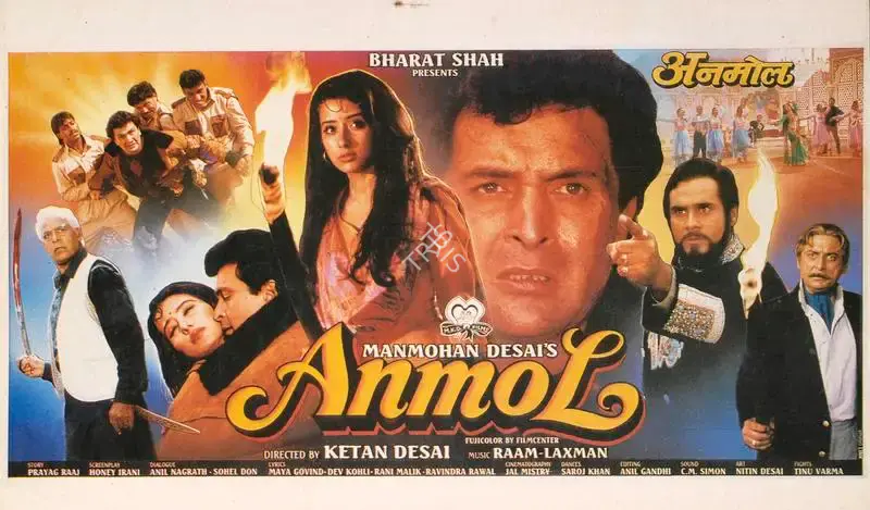 Manmohan Desai (Producer), Anmol, 1993, Song-Synopsis Booklet