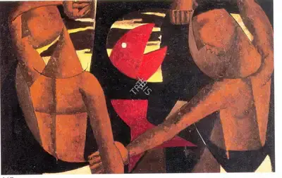 Biren De (Artist), The Net, 1981, Painting