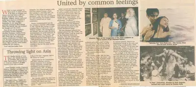 Gowri Ramnarayan (Writer), United by common feelings, 2001, Newspaper Clipping