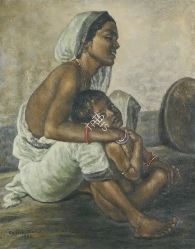 Satish Sinha (Artist), Untitled, 1954, Painting