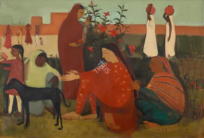 Amrita Sher-Gil (Artist), In the Ladies' Enclosure, 1938, Painting