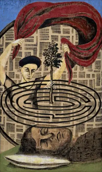 Anju Dodiya (Artist), The Unfurling, 2006, Painting