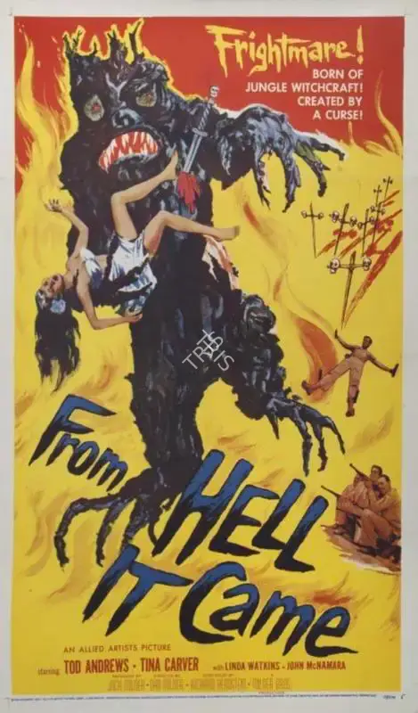 Jack Milner (Producer), From Hell It Came, 1957, Poster
