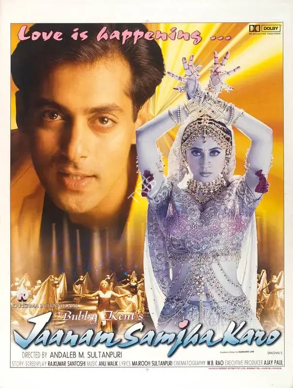 Bubby Kent (Producer), Jaanam Samjha Karo, 1999, Full Sheet Poster