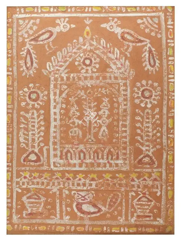 Jamini Roy (Artist), Alpana - 2, 1940, Painting