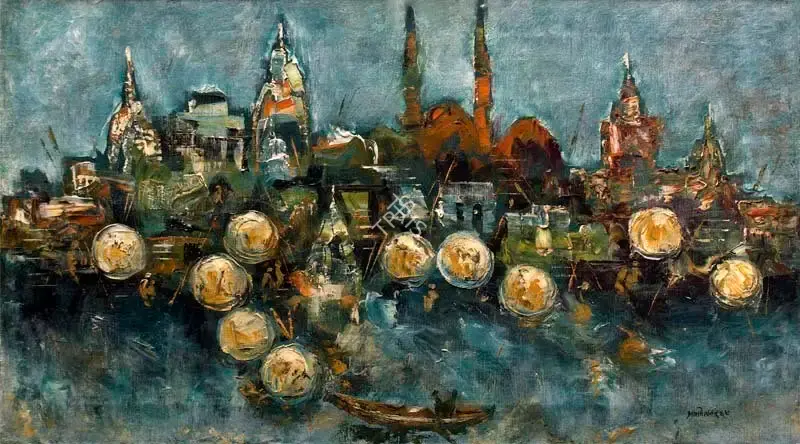 A.A. Almelkar (Artist), Benaras, 1967, Painting