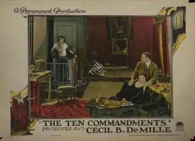Cecil B. DeMille (Director), The Ten Commandments, 1923, Lobby card
