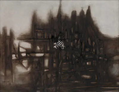 Ramkumar (Artist). Untitled, 1962 | Painting, Sa.Mum/15.12.21, 2021 · Saffronart
