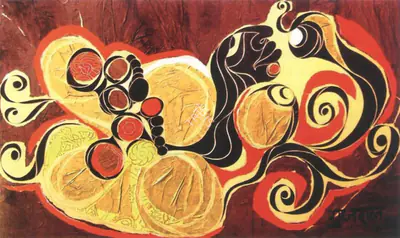 Satish Gujral (Artist), Paper Collage, 1986, Collage