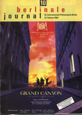 Moving Pictures Berlinale Film Festival, 1992, International Film Festival Catalogue