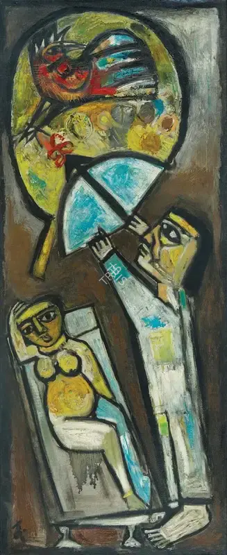 Badri Narayan (Artist), Untitled, 1959, Painting
