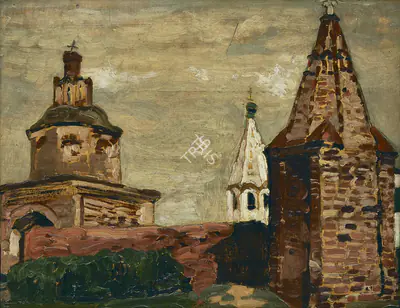 Nicholas Roerich (Artist), The Monastery of St. Alexander Nevsky, 1910, Painting