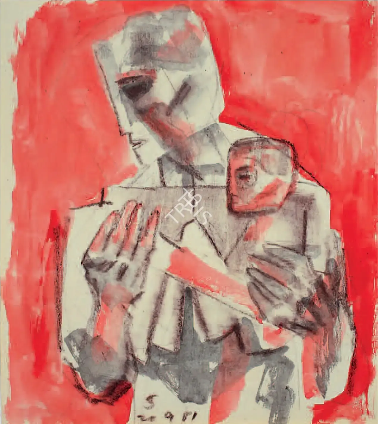Somnath Hore (Artist), Untitled, 1981, Painting