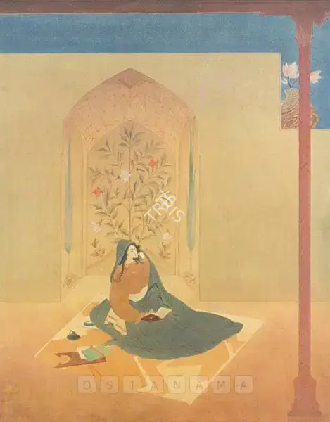 M.A.R. Chughtai (Artist), Zebunissa, Painting