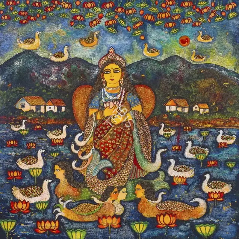 Jayshri Burman (Artist), Devika, 2016, Painting