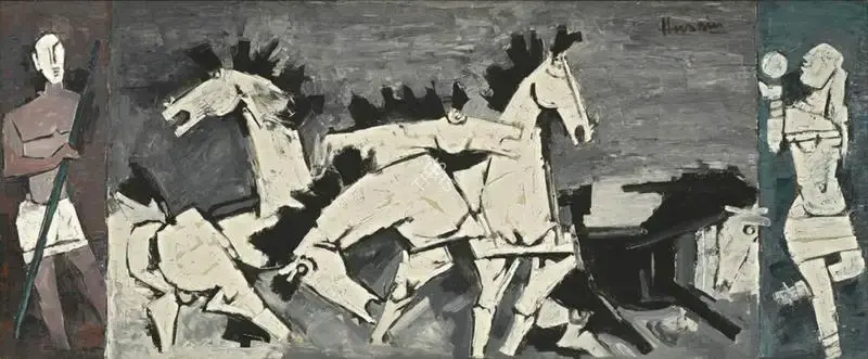 M.F. Husain (Artist), Untitled, 1970, Painting