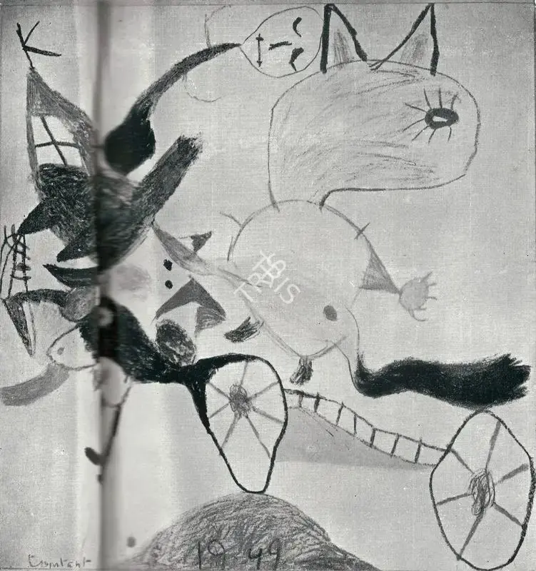 Theo N. Constant (Artist), Composition, 1949, Painting
