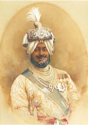 Bhavani Charan Law (Artist), Portrait Of The Maharaja Of Patiala, 1927, Painting