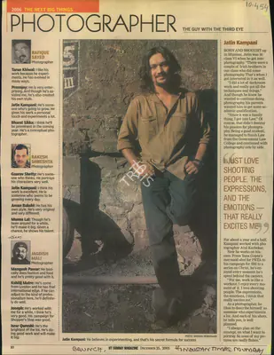 Photographer, 2005, Newspaper Clipping