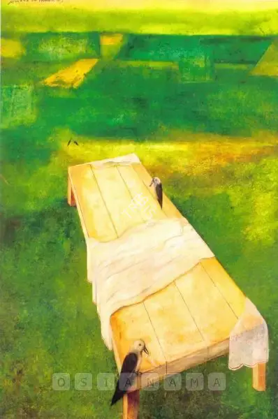 Anjolie Ela Menon (Artist), Untitled-Crow Series, 1989, Painting