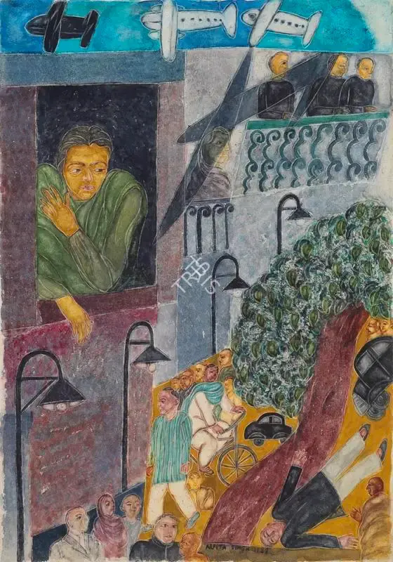 Arpita Singh (Artist), Girl at the Window, 1989, Painting