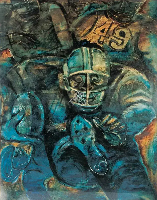 Paritosh Sen (Artist), American Football, 1982, Painting