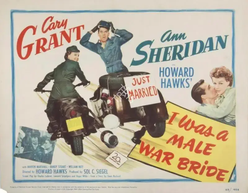 Howard Hawks (Director), I Was a Male War Bride, 1949, Lobby Card