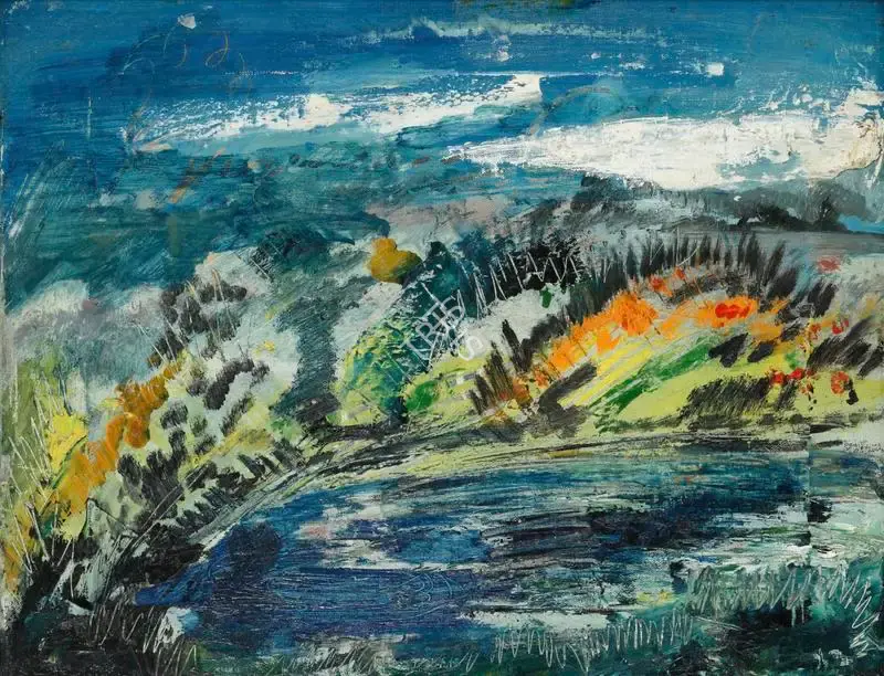 Mookherjea, Sailoz (Artist). Untitled, n.d. | Painting, Sa.Del/20.09.18, 2018 · Saffronart