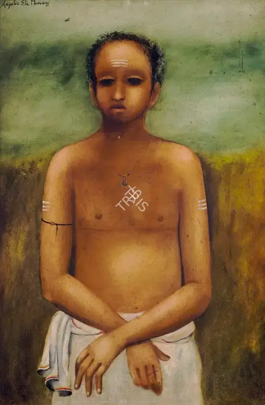 Anjolie Ela Menon (Artist), Untitled (Brahmin Boy), 1985, Painting