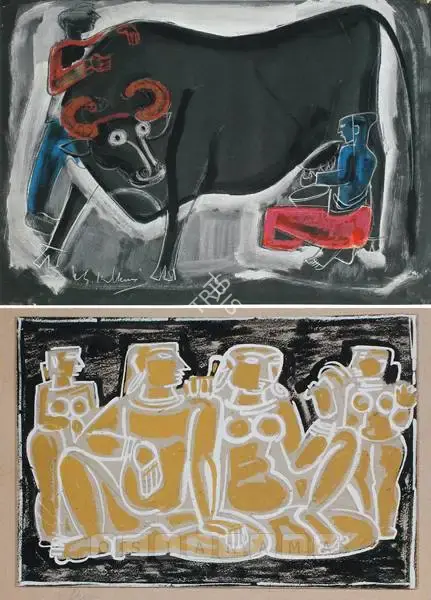 K.S. Kulkarni (Artist), Untitled, Drawing