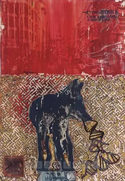 Jitish Kallat (Artist), Canis Familiaris; A Dog's Life, 1999, Painting