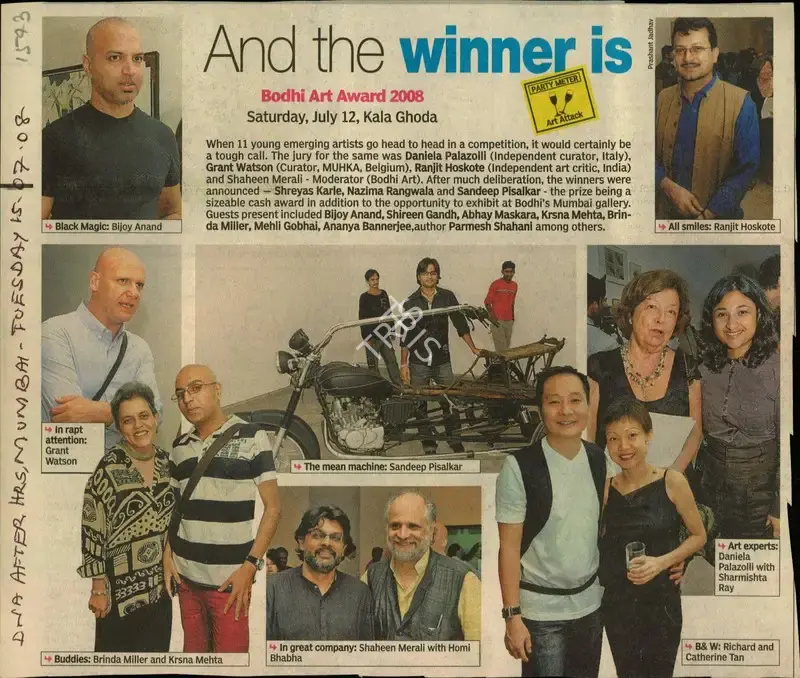 Prashant Jhadav (Reporter), And the Winner is, 2008, Newspaper Clipping
