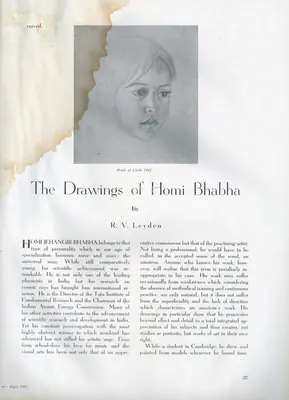 R. Von Leyden (Essayist), The Drawings of Homi Bhabha, 1953, Essay
