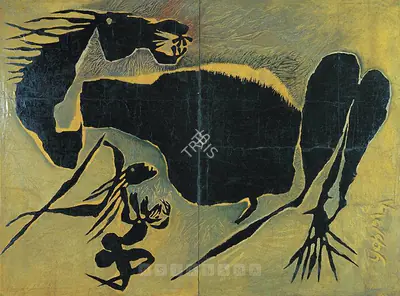 Prokash Karmakar (Artist), Conflict Series, 1971, Painting