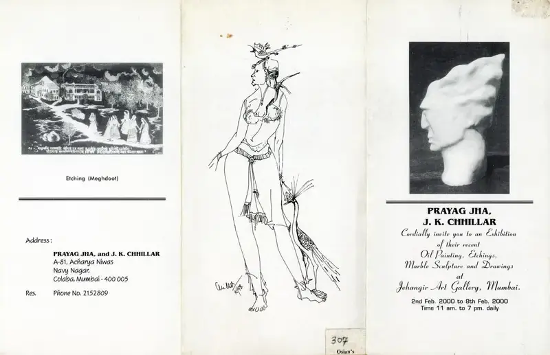 An Exhibition of their Recent Oil Paintings, Etchings, Marble Sculpture and Drawings, 2000, Group Exhibition Invitation