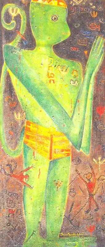 K. Muralidharan (Artist), Hanuman, 2001, Painting