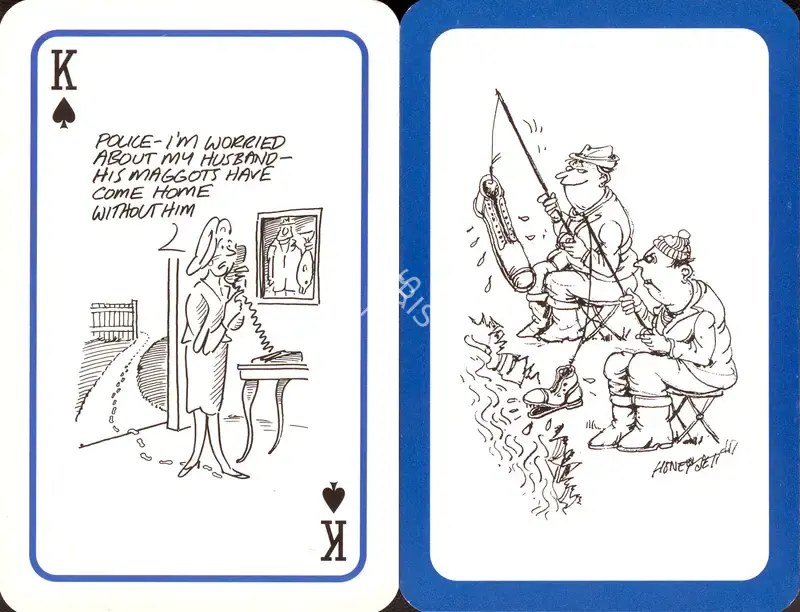 55 Fishing Cartoons, 1997, Playing Cards