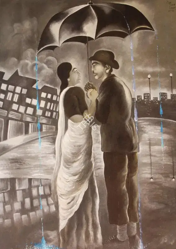 Arpana Caur (Artist), Nargis and Raj Kapoor, 1999, Painting