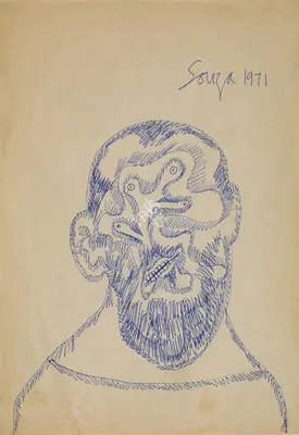 F.N. Souza (Artist), Untitled, 1971, Drawing