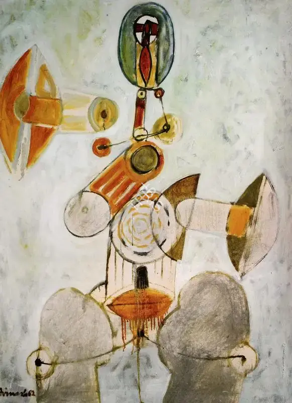 Avinash Chandra (Artist), The Yellow Machine, 1962, Painting