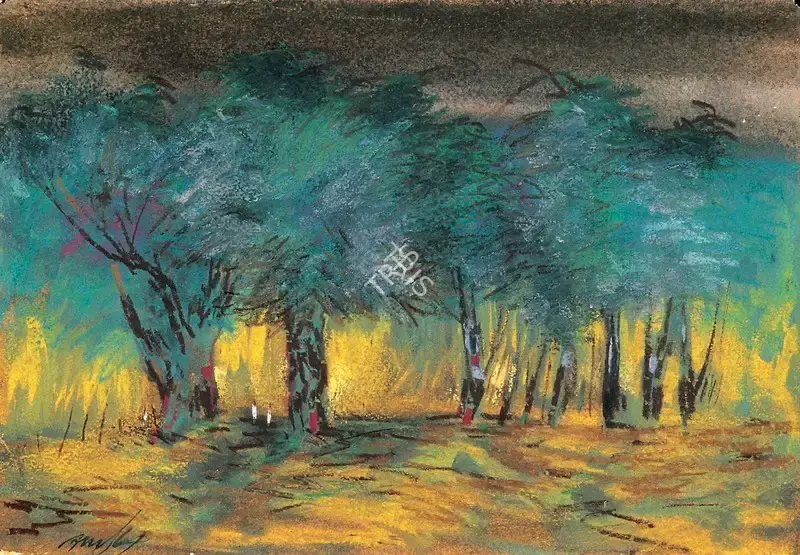 Gopal Ghose (Artist), In the Forest, 1964, Painting