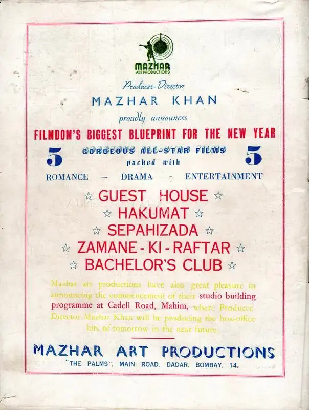Baburao Patel (Editor), Filmindia, 1946, Magazine