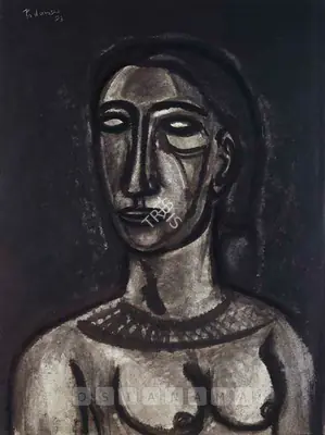 Akbar Padamsee (Artist), Lady, 1953, Painting