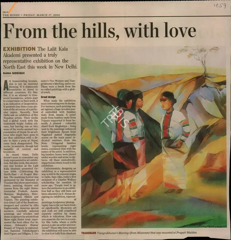 Rana Siddiqui (Reporter), From the hills, with love, 2006, Newspaper Clipping