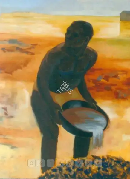 Sudhir Patwardhan (Artist), Laborer, 2003, Painting