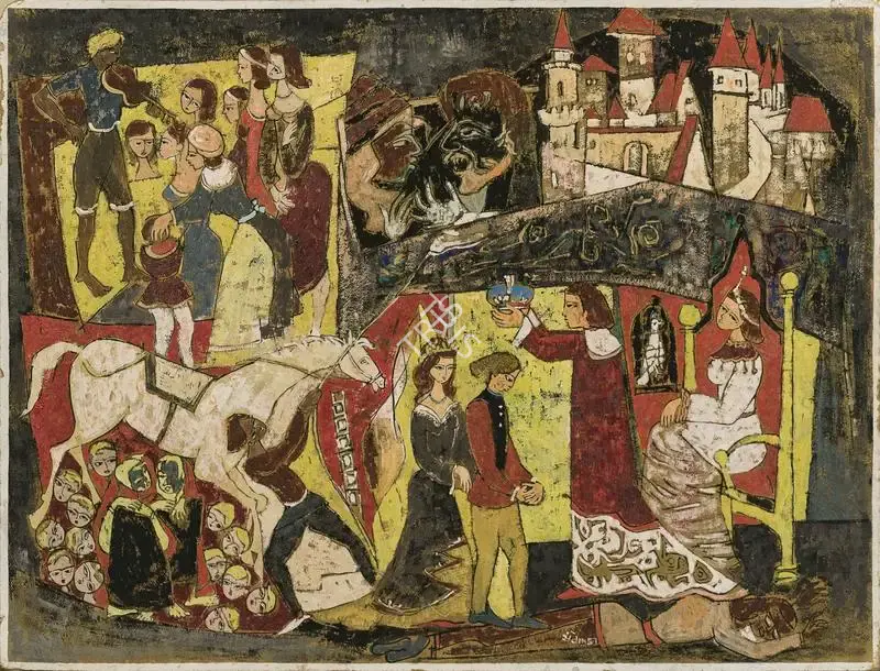 G.R. Santosh (Artist), Untitled, 1957, Painting