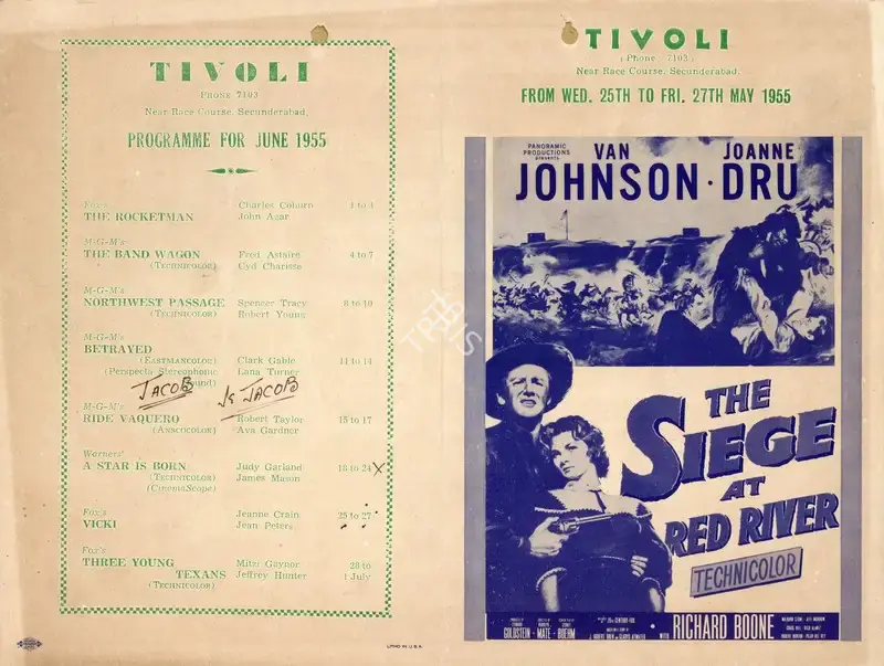 Rudolph Mate (Director), The Siege at Red River, 1954, Handbill