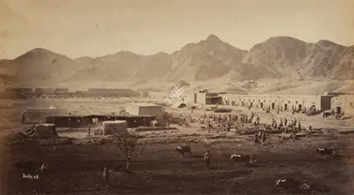John Burke (Photographer), Interior Western End Dakka Fort, 1878, Antiquarian Photograph